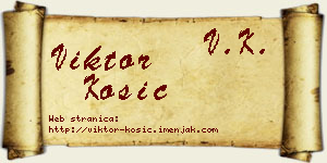 Viktor Kosić vizit kartica